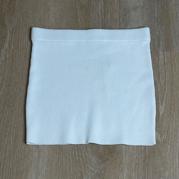 REVOLVE x Victor Glemaud White Ribbed Bodycon Mini Skirt, Women’s Small NWT - Picture 12 of 14